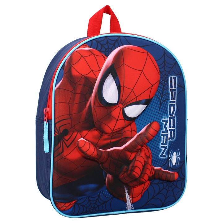 Ghiozdan pentru prescolari, Vadobag, 3D, Spiderman, 32x26x11cm, multicolor