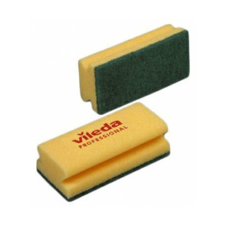 Burete de spalat Vileda, pad verde, 7x15cm