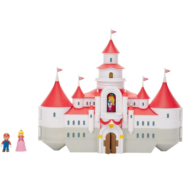 Игрален комплект, SUPER MARIO BROS. ФИЛМ – Игрален комплект Mushroom Kingdom Castle с 1,25-инчови мини фигурки на Марио и принцеса Пийч