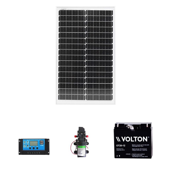 Kit fotovoltaic 50W cu pompa de apa Solid Volt si PWM
