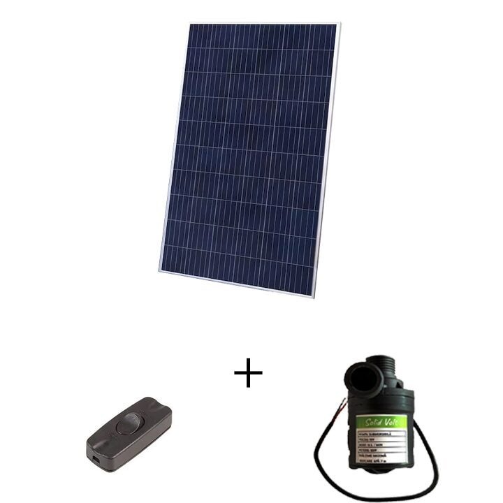 Kit panou fotovoltaic 280W cu pompa de apa submersibila 24v