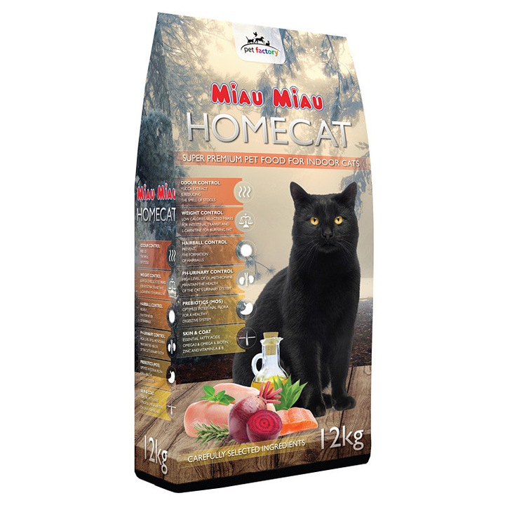 Hrana uscata pentru pisici Miau Miau, Homecat, 12 kg