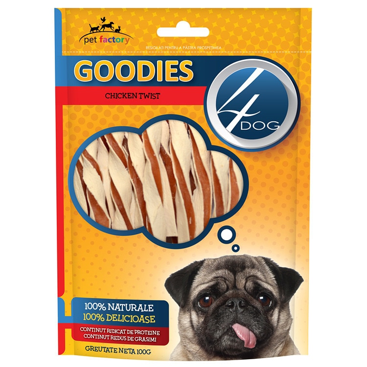 Rewards for Dogs 4 Dog Goodies csirkés szendvics Twist, 100 g eMAG.hu