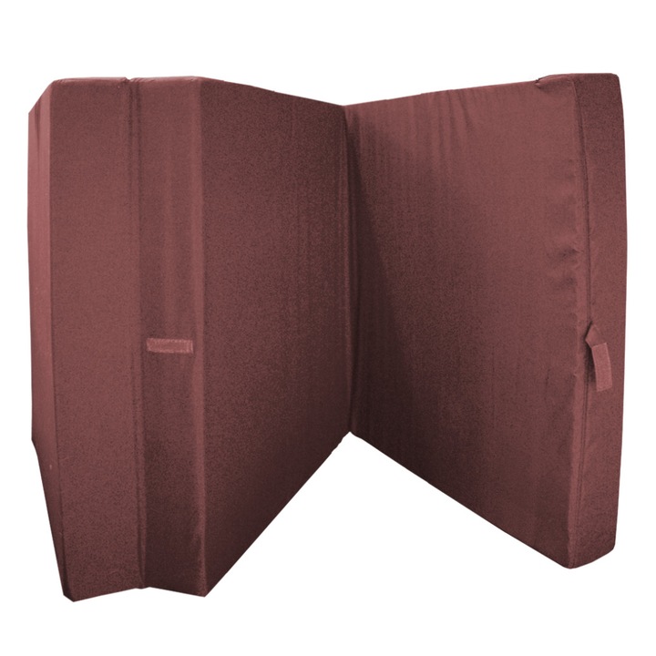 Saltea pliabila 195/80/10 cm, rosu inchis