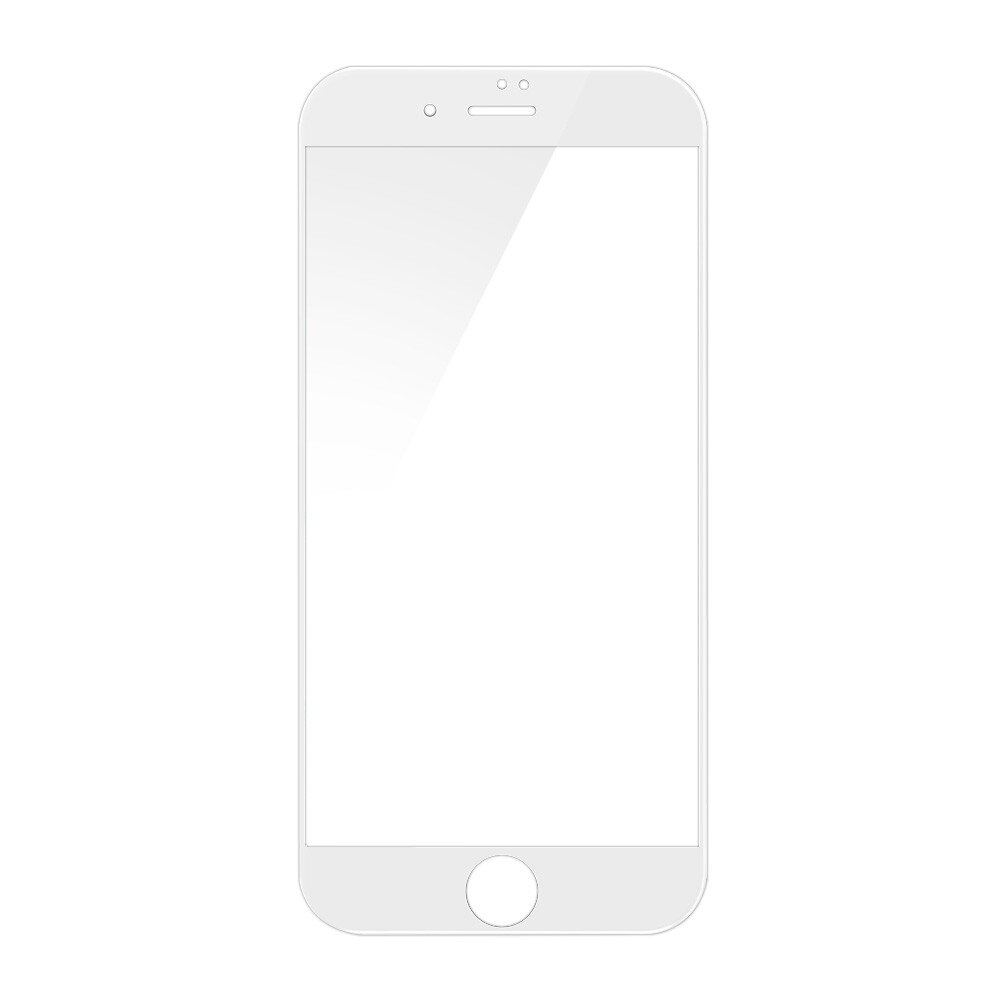 Set doua folii protectie Devia 3D Tempered Glass pentru iPhone 8 / 7, White