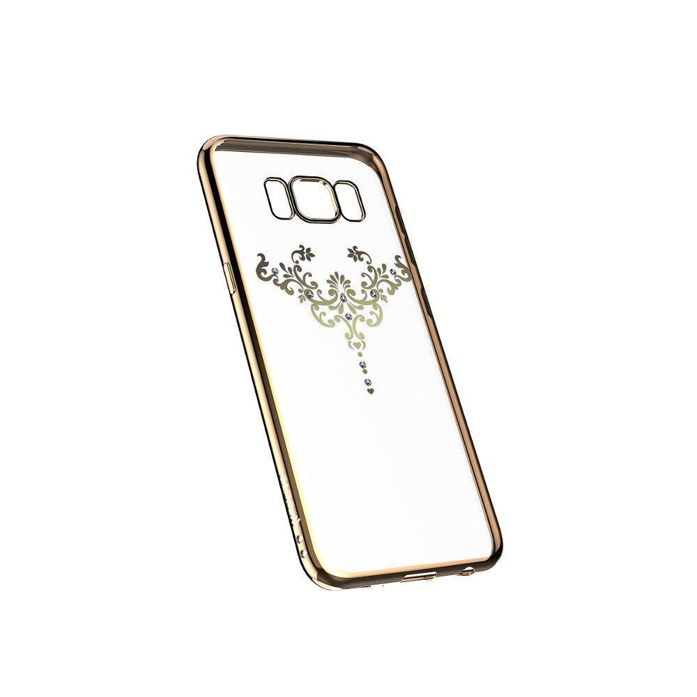 Husa din silicon Devia Iris pentru Samsung Galaxy S8 Plus, (Cristale) Champagne Gold