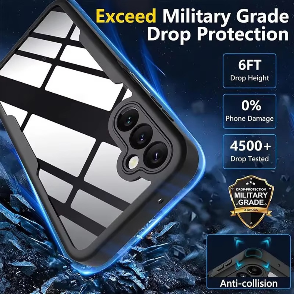 Husa 360 grade compatibila cu Xiaomi Redmi Note 13 Pro Plus 5G, Cu protector de ecran inclus, Rezistenta la socuri, Anti-ingalbenire, Anti-zgarieturi, Durabila, Margini inaltate de 3mm, Negru/Transparent