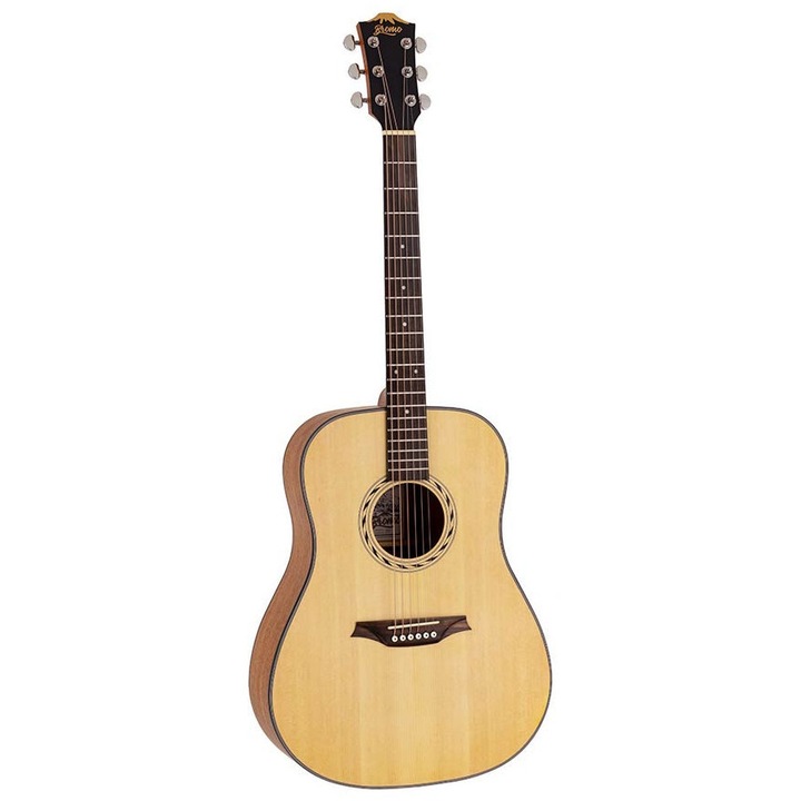 Chitara acustica Bromo BAB1 seria Blanc, natur