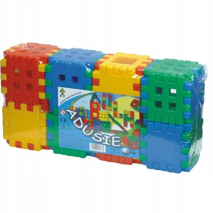 Set de constructie MejPol Adusie, 48 elemente, 10,5x10,5cm, pentru copii peste 1 an