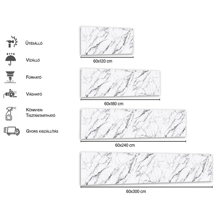 Panou decorativ, Wallplex, Plastic, Multicolor