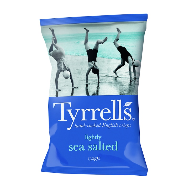 Картофен чипс Tyrrells Lightly Sea Salted картофен чипс, подправен леко с морска сол, 150гр.
