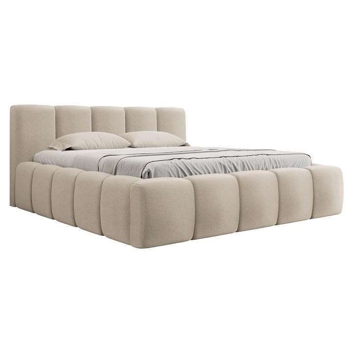 Pat tapitat Ubipra 140x200, MIRJAN 24, ecru, 160x222x71 cm