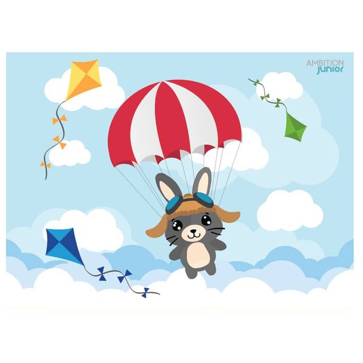 Ambition Junior Betty I Bunny asztali alátét 40x30 cm ejtőernyő