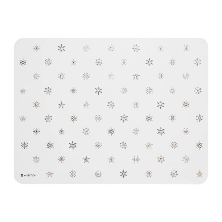 Ambition Art Deco Stars asztali alátét 40x30 cm kis hópelyhek