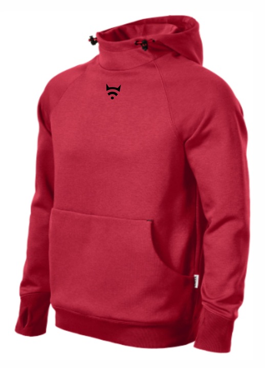 Arasz Hoodie Plus kapucnis pulover, pamut, piros, Piros