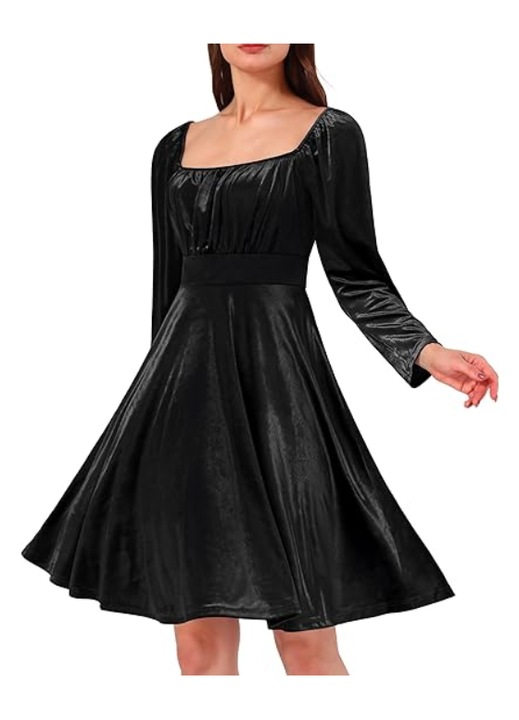 Rochie Wedtrend, catifea, Negru