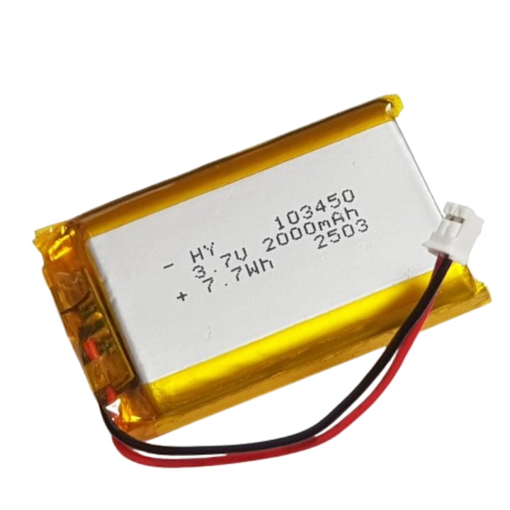 Li-Po батерия 2000mAh 3.7V Nafpro 103450/ 50x34x10mm, PH 2.0 Plug