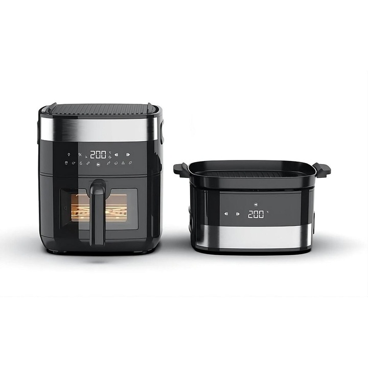 Forrólevegős fritőz AERIUM CrispChef FA100 Multi, 2in1 - fritőz és grill, időzítő, 5 l, hőmérséklet beállítás, 2000 W