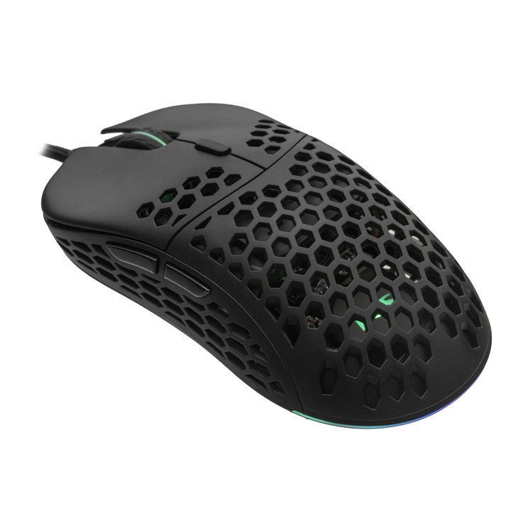 Геймърска мишка MS NEMESIS C510, 8000 DPI, 7 бутона, кабел 1.8 м, черна, 65.7x126x38.5 мм
