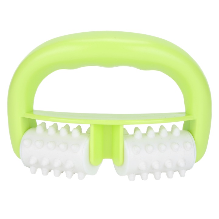 Aparat de masaj roller portabil ergonomic pentru corp, compact, usor, negru