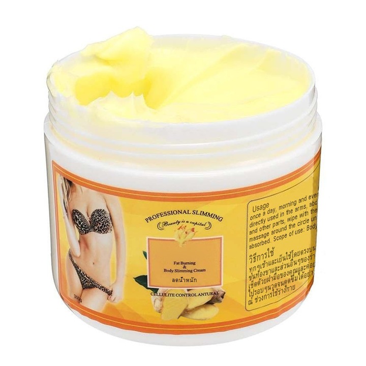 Crema de ardere a grasimilor cu ghimbir, 30ml, tratament anti-celulita, ingrijire corp, textura usoara