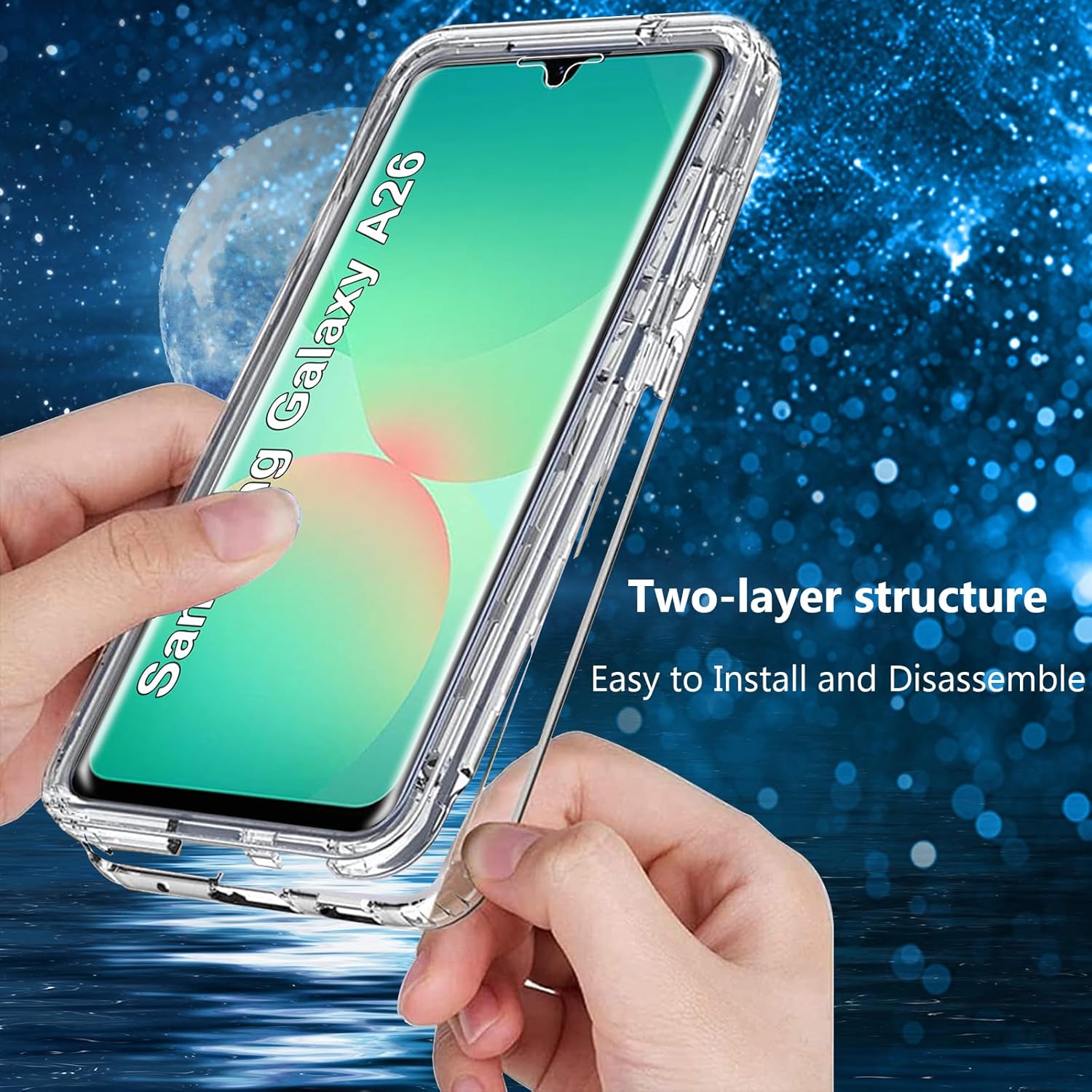 Husa 360 compatibila cu Samsung Galaxy A26 - V2 Transparent fata si spate