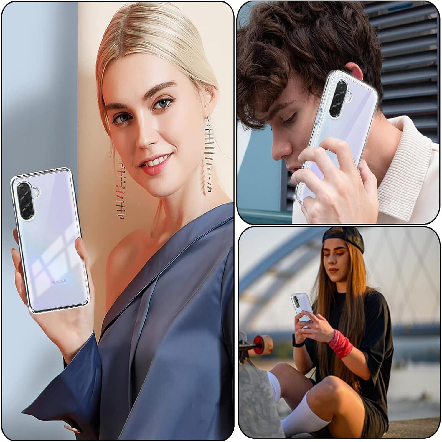 Husa 360 compatibila cu Samsung Galaxy A56 - V2 Transparent fata si spate