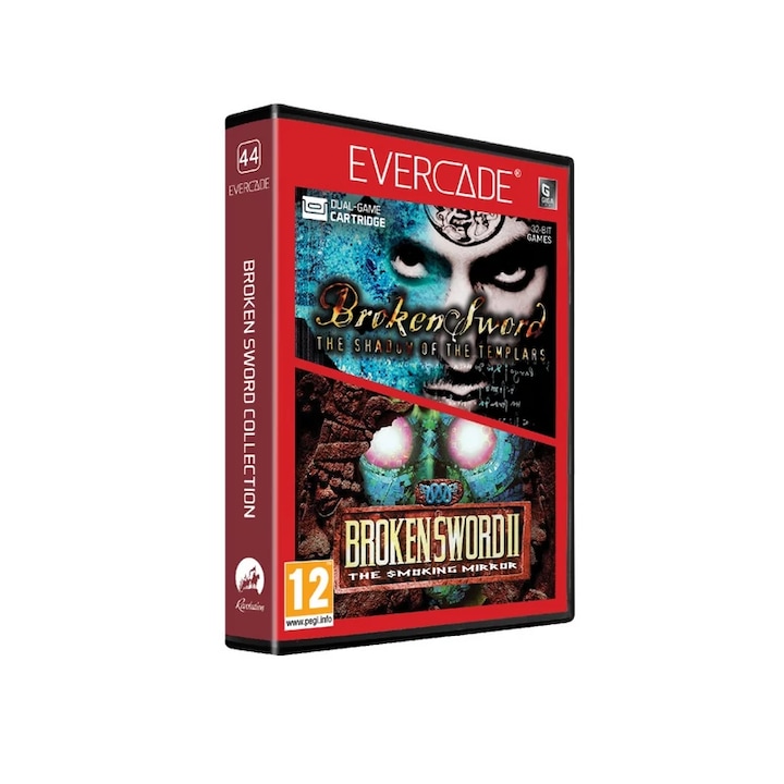 Evercade #44, Broken Sword, 2in1, Retro, Multi Game, Játékszoftver csomag