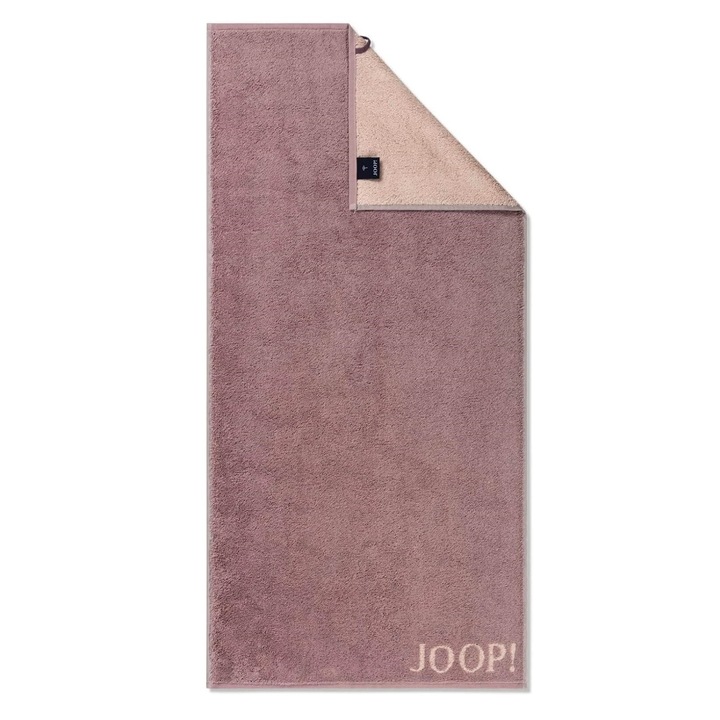 JOOP! Кърпа за баня, 50 x 100 см, колекция Doubleface, 100% памучен материал, за окачване, бързо попива вода, премиум, елегантна, интегрирано лого, розова