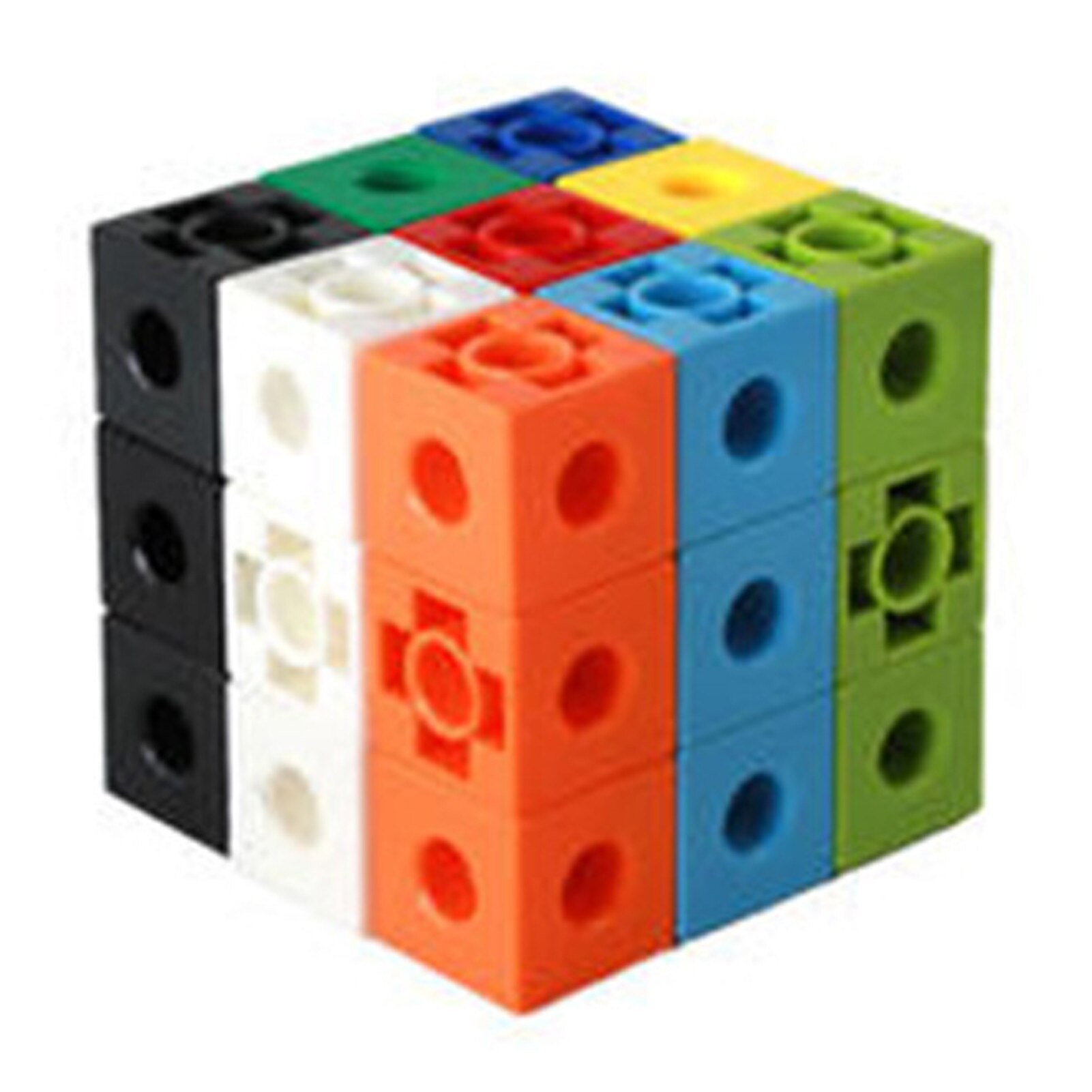 Set de cuburi educationale, 100 bucati, culori vii, 3D, dezvoltare ...