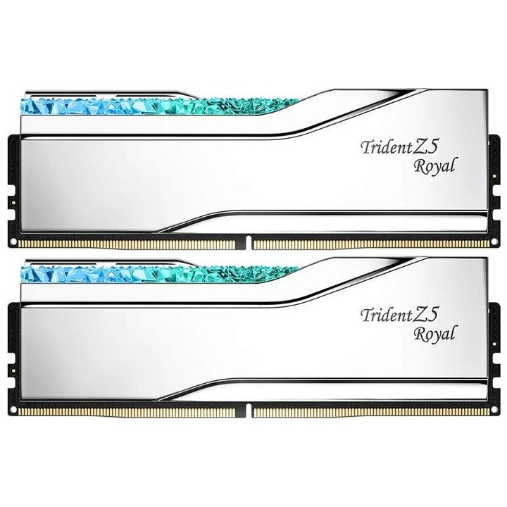 Памет G.Skill Trident Z5 RGB Royal Silver 48GB 2 x 24 GB DDR5 8000MHz CL40 двуканален комплект