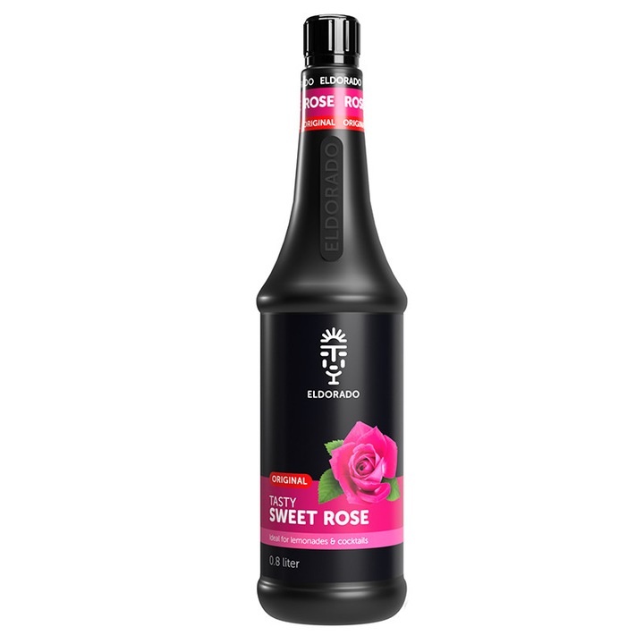 Sirop de trandafir Barshaker, 0.8L, aromă distinctivă, ambalaj PET