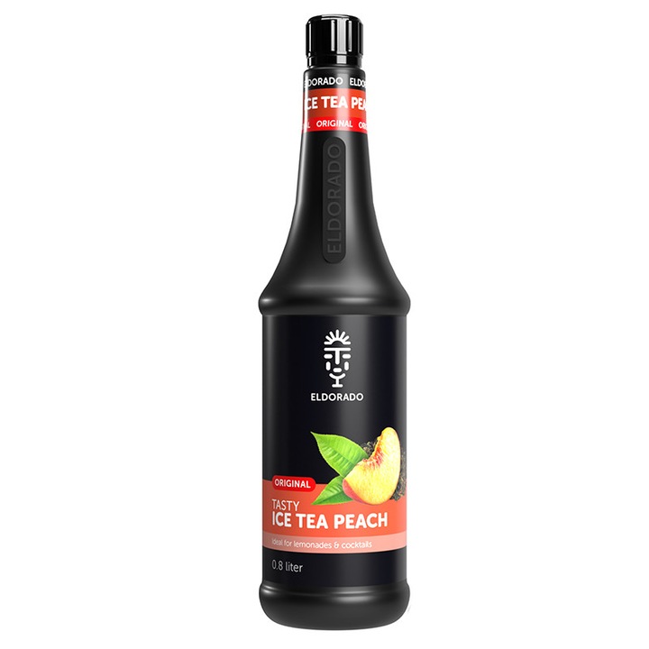 Sirop pentru ceai rece cu piersici, Barshaker, 0.8L, sticlă PET, aromă naturală