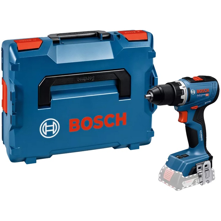 Акумулаторен винтоверт Bosch Professional GSR 18V-65, 18 V, 31/63 Nm, 550/2100 об./мин., 13 мм бързозатягащ патронник, 63 Nm, Без зарядно/батерия, Куфар L-Boxx