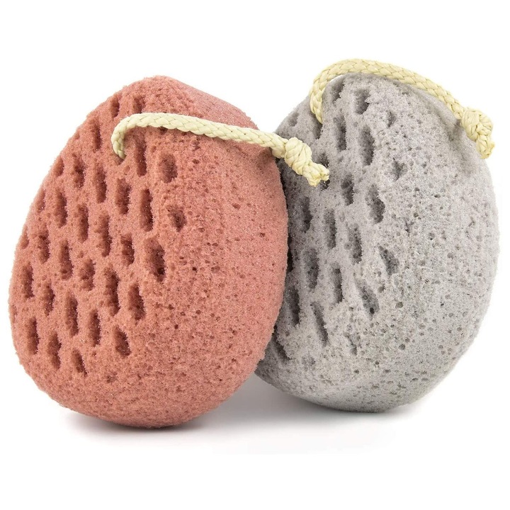 Puha fürdőszivacs Gyengéd, nyugtató testszivacs Természetes szálas hámlasztó zuhanyszivacs nőknek, férfiaknak, gyerekeknek