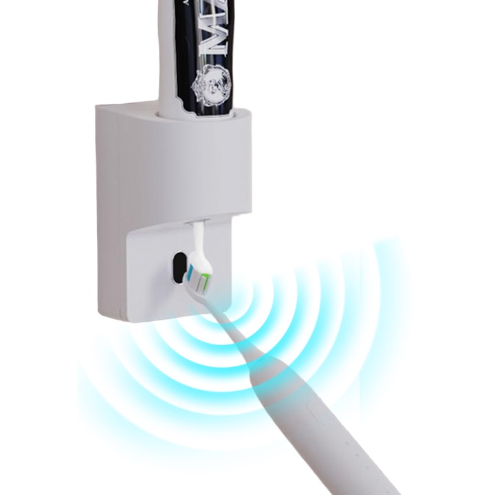 Automata fogkrémadagoló, falra szerelhető, infravörös érzékelővel, fehér, 68x78x115mm, 1800mAh akkumulátor