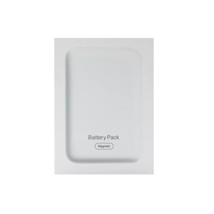 Baterie reincarcabila Ecobox, 5000 mAh, wireless, compatibil MagSafe, alb