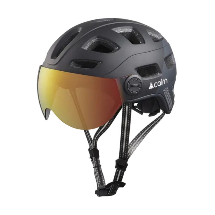 Casca cu viziera, Cairn, Quartz Visor Led, Negru, 58-62