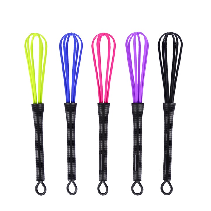 Set 5 teluri plastic HERUSI pentru vopsit par si bucatarie, usoare, cu carlig, multicolor