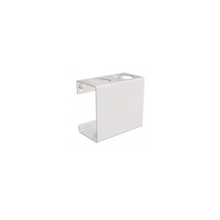 Suport pentru doua periute electrice, ANDEX, alb, 98x88x50mm