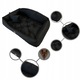 Culcus personalizat pentru caini Dogs4life Shell, impermeabil, negru, 75x65cm, set cu 2 pernute