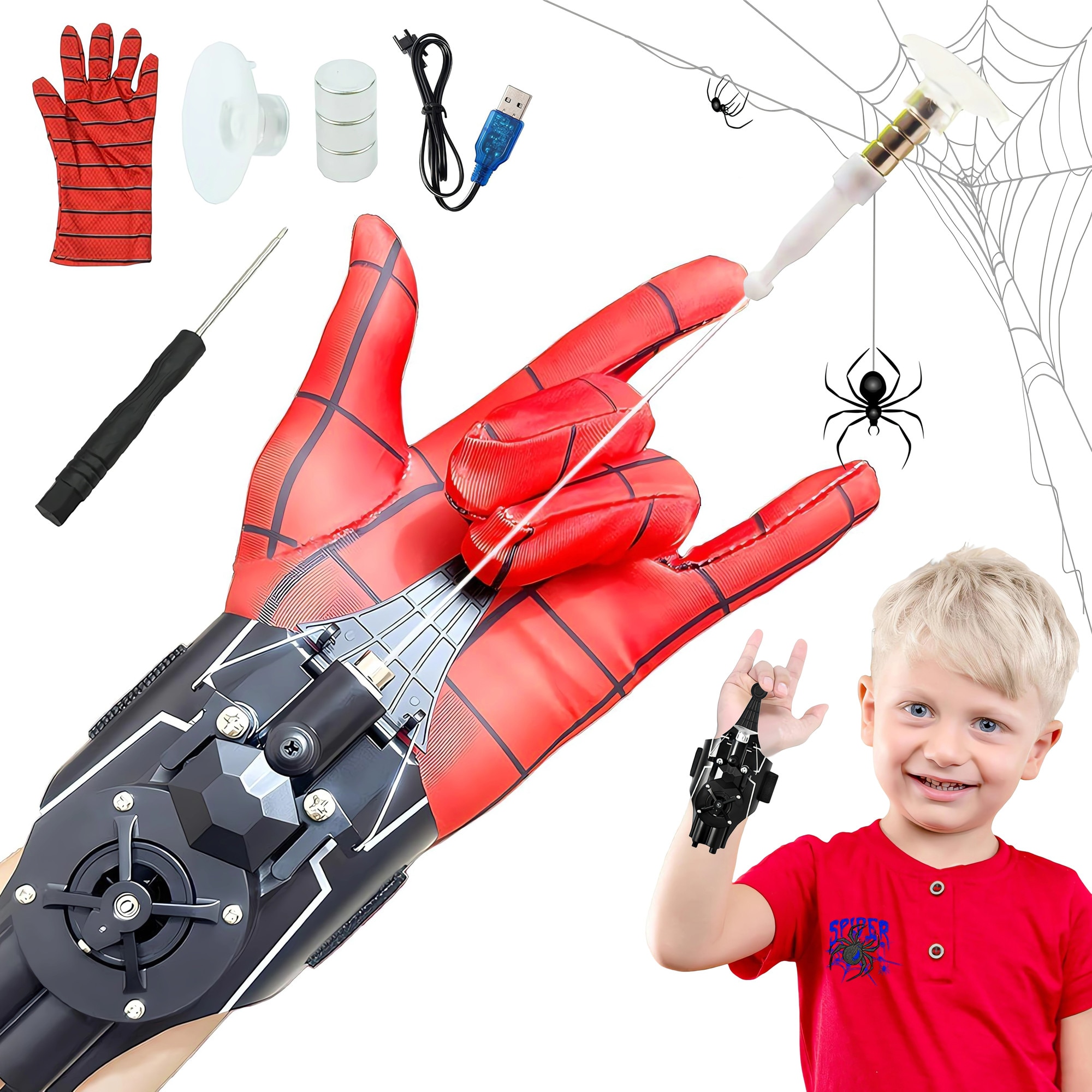 Jucarie Interactiva Spider Web Shooter, Excitat®, 2.0 Upgrade