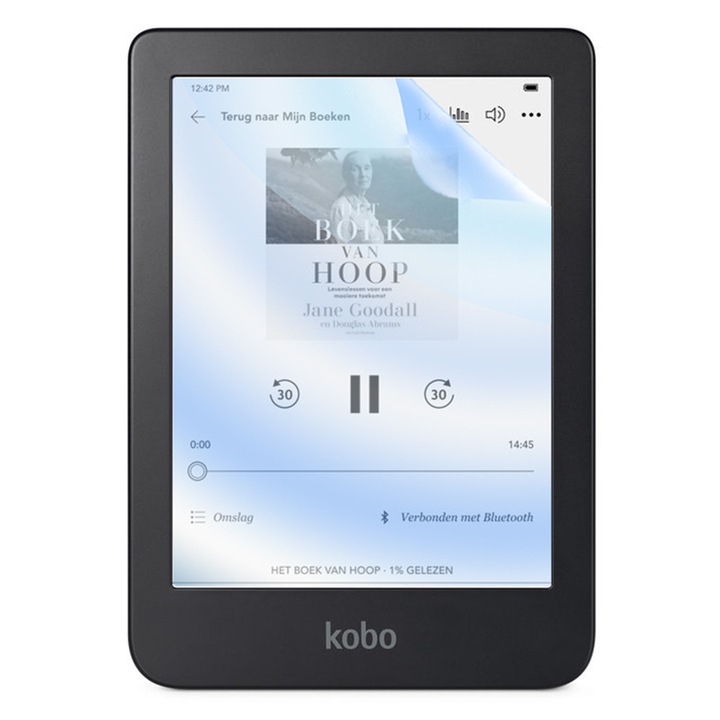 Силиконов филм Blue Guard COMANDO VisionProtect за Kobo Clara 2E, против отблясъци, против удари, филтър против синя светлина, HD яснота, ултра тънък дизайн, перфектна съвместимост при допир, лесно приложение