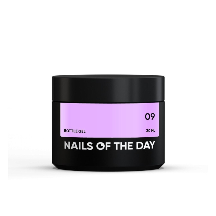 Gel de unghii BOTTLE GEL 09, 30 ml, violet deschis, pentru intarirea si repararea unghiilor