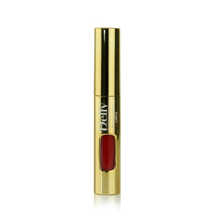 Ruj lichid Delfy LIPFIX GOLD, aurora red, 8 gr