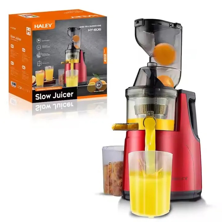 Storcator de Citrice Electric HALEY, 150W, 500ML, Eficienta Ridicata, Zgomot Redus, Functii Avansate, Rosu/Negru