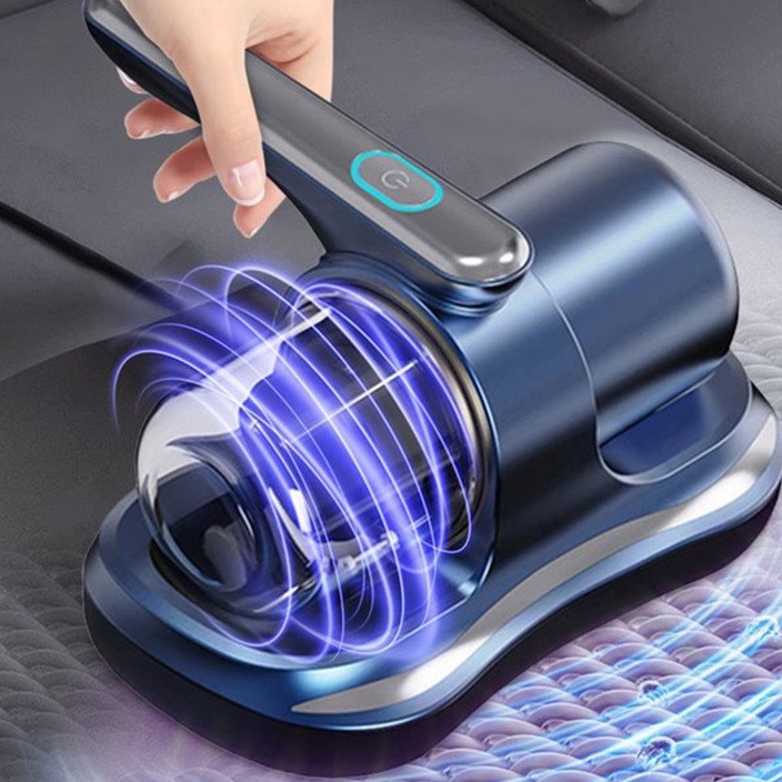 Aspirator antiacarieni pentru persoanele cu alergii, cu raze UV si filltru HEPA CLASStitude, reincarcabil la USB, ideal pentru dormitor, lenjerie de pat, perne, canapea, saltea, par animale si praf, pentru curatarea covoarelor, capacitate 0.5L, Albastru