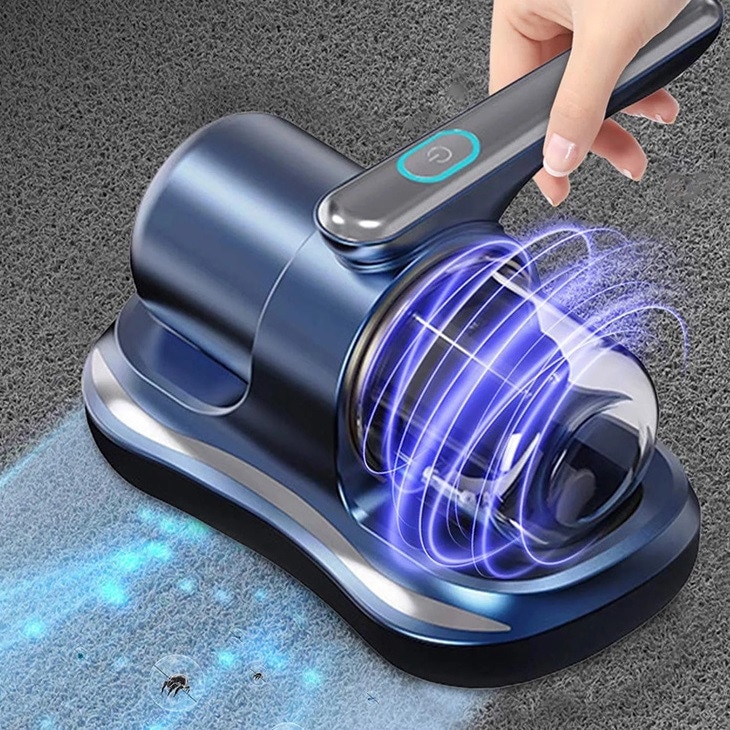 Aspirator antiacarieni pentru persoanele cu alergii, cu raze UV si filltru HEPA CLASStitude, reincarcabil la USB, ideal pentru dormitor, lenjerie de pat, perne, canapea, saltea, par animale si praf, pentru curatarea covoarelor, capacitate 0.5L, Albastru