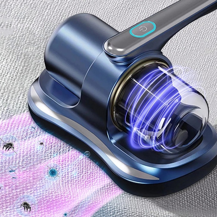 Aspirator antiacarieni pentru persoanele cu alergii, cu raze UV si filltru HEPA CLASStitude, reincarcabil la USB, ideal pentru dormitor, lenjerie de pat, perne, canapea, saltea, par animale si praf, pentru curatarea covoarelor, capacitate 0.5L, Albastru