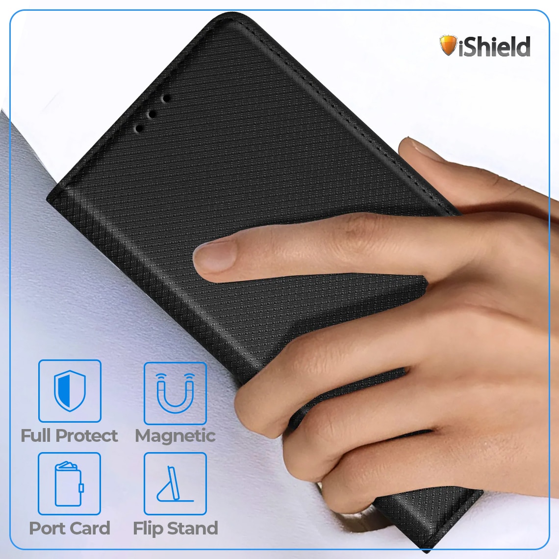Husa Flip pentru Honor 200 Smart, tip carte cu inchidere magnetica, compartiment pentru carduri, functie Stand, Neagra